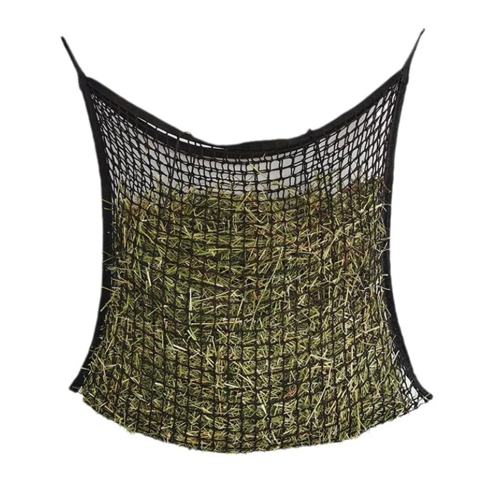2025 120 X 90cm Knotless Horse Hay Net Horse Slow Feed Hanging Hay Net Bag Horse Goat Trailer Feeding Bag