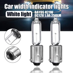 12V Car Halogen Brake Indicator Signal Lamp BAY9S H21W Car Light Bulb Quartz Glass Halogen Clearance Lights 250LM