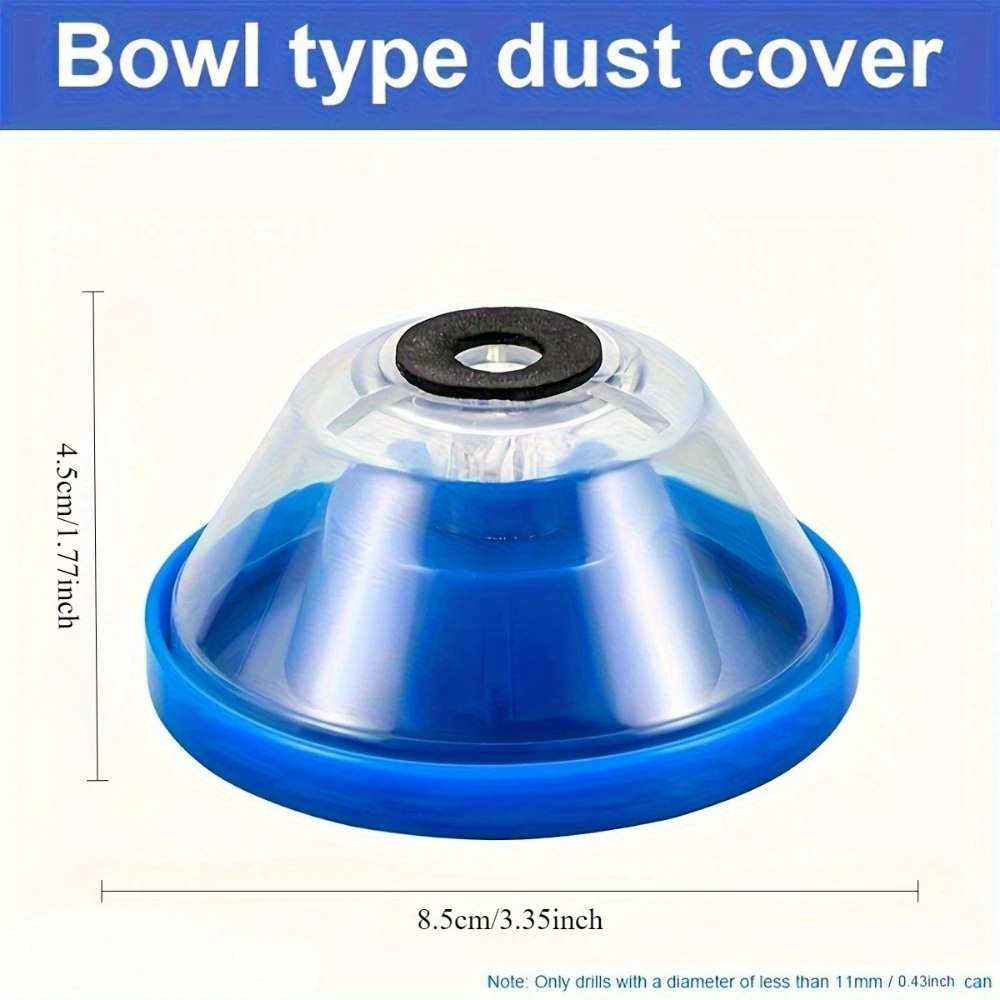Boorstofopvangsysteem met doorzichtig koepeldeksel, geschikt voor draadloze/slag-/hamerboormachines, efficiënte stofafzuiging en verminderde rommel