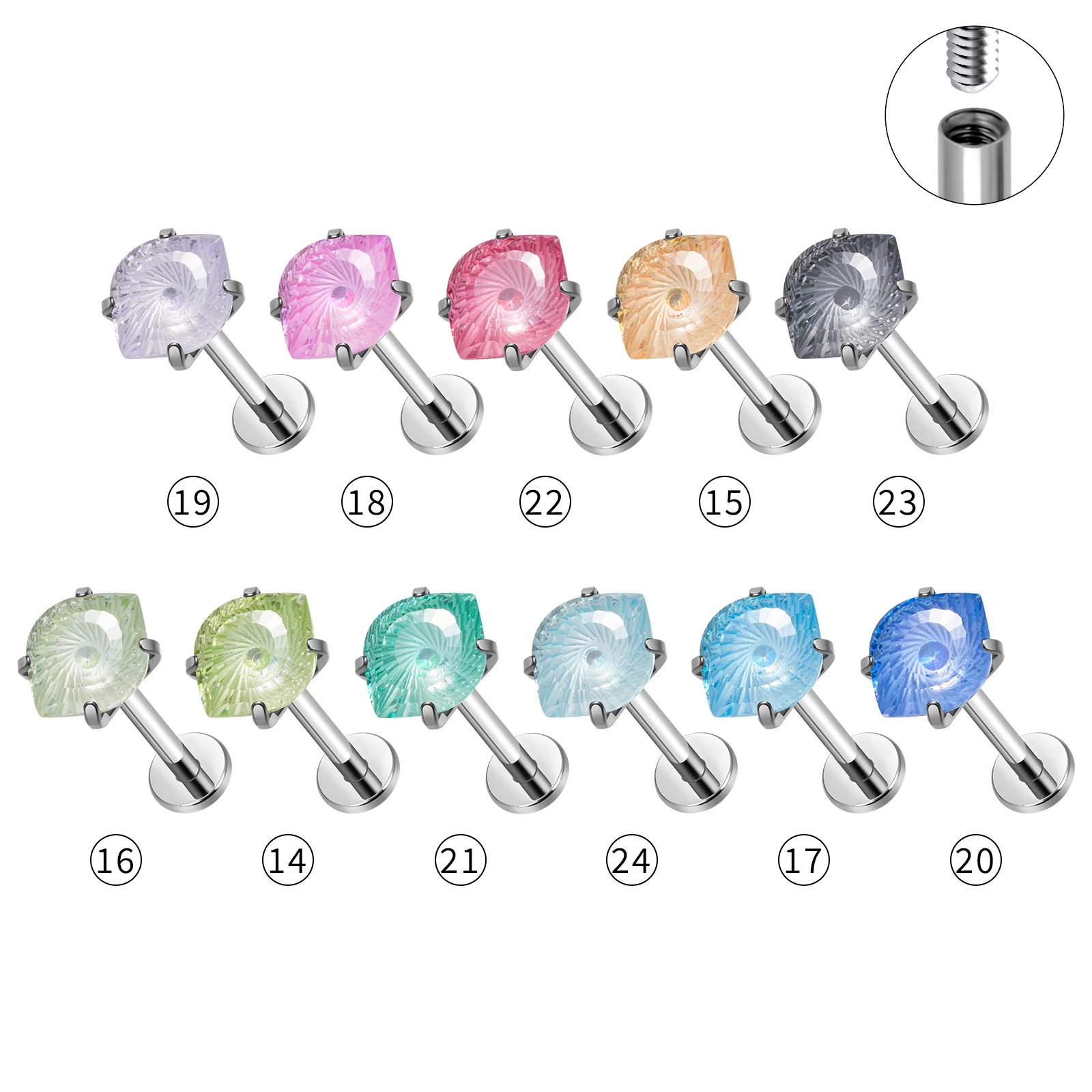 ต่างหูไทเทเนียม ASTM F136 แบบ  - Zoor Body Jewelry บทวิจารณ์และราคา