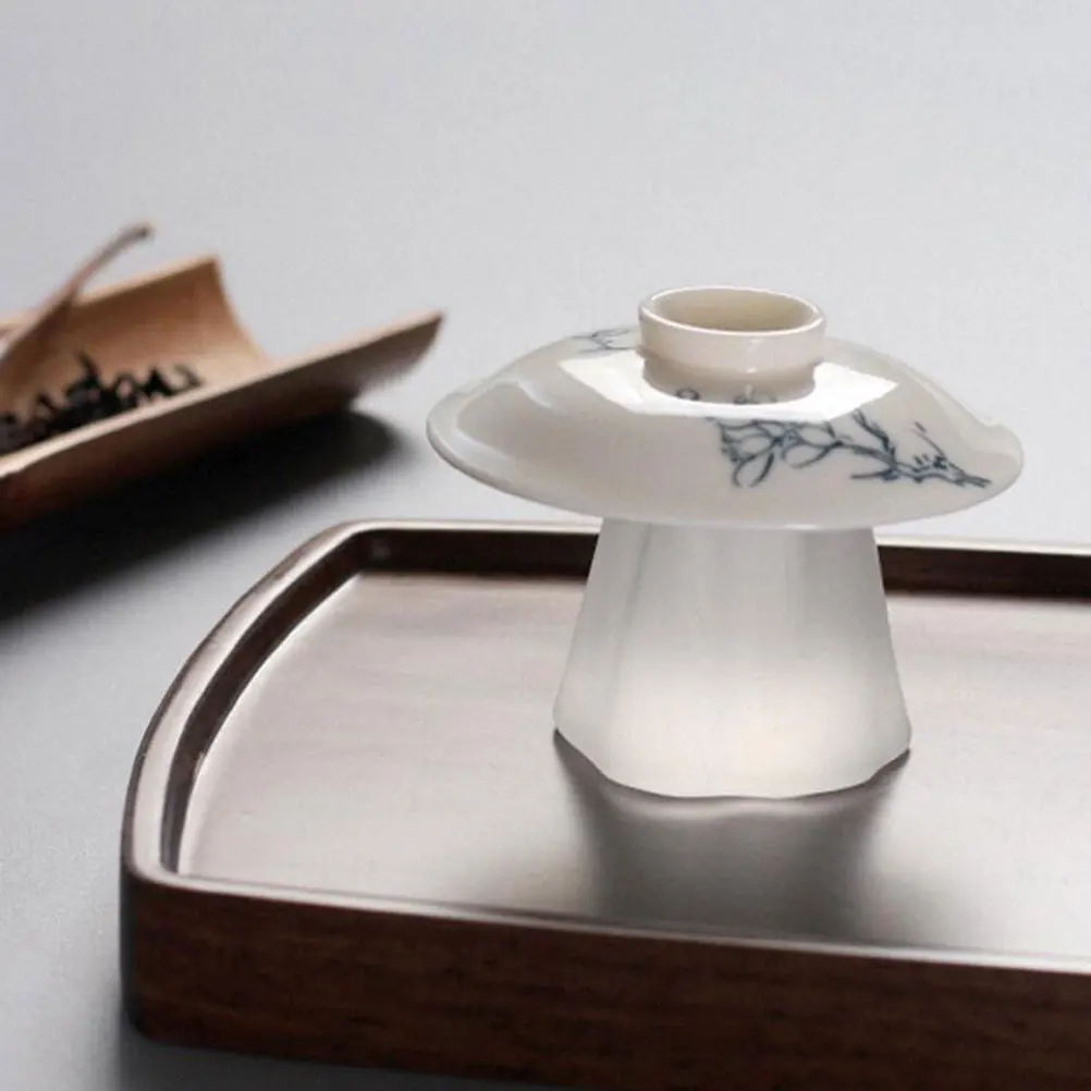 

Creative Glass Teapot Lid Holder Decorative Tea Bowl Cover Stand Tearoom Desktop Ornament Premium Lid Rack Teacup Accessory