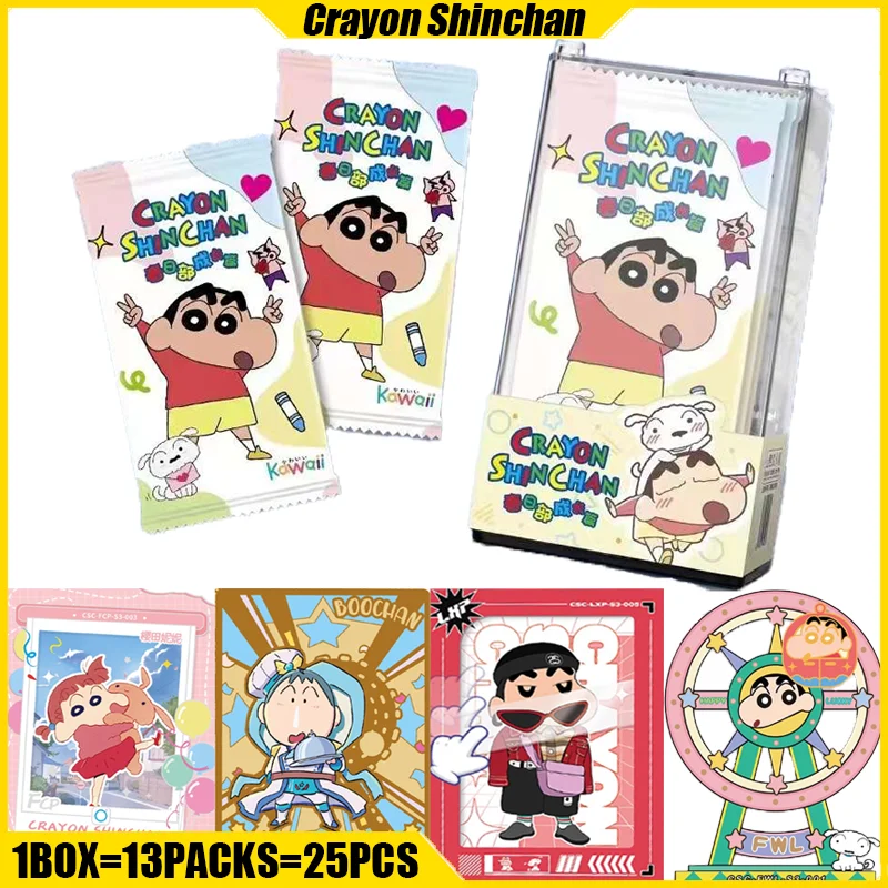 

KAWAII VOL.3 Crayon Shinchan Cards Anime Figure Collection Cards Mistery Box Board Games Toys Birthday Gifts for Boys and Girls