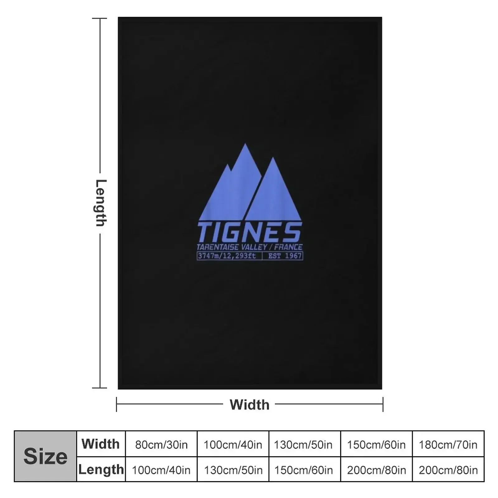 Tignes Espace Killy France Skiing French Ski Resort Throw Blanket Winter beds anime Blankets