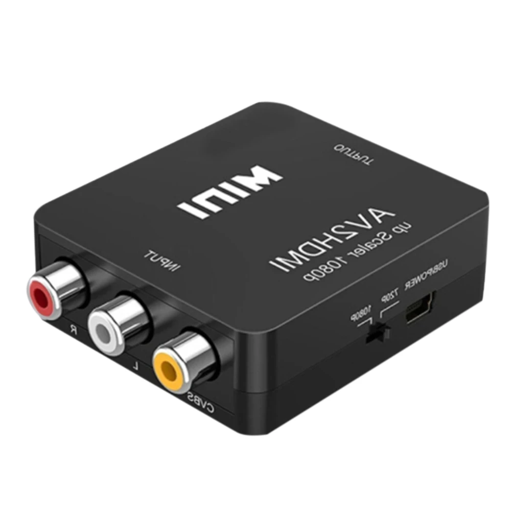 Convertisseur audio vidéo RCA vers HDMI AV vers HDMI, 1080P, Mini RCA CVBS, Adaptateur PAL, NTSC pour TV, PC, PS3, STB, Xbox VHS