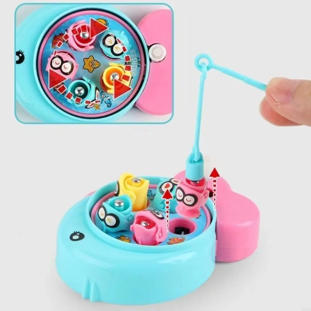 Jouets de pêche magnétiques interactifs, Mini roue rotative, jouet d'eau, chaîne à remontage, canne à pêche, jouets éducatifs précoces