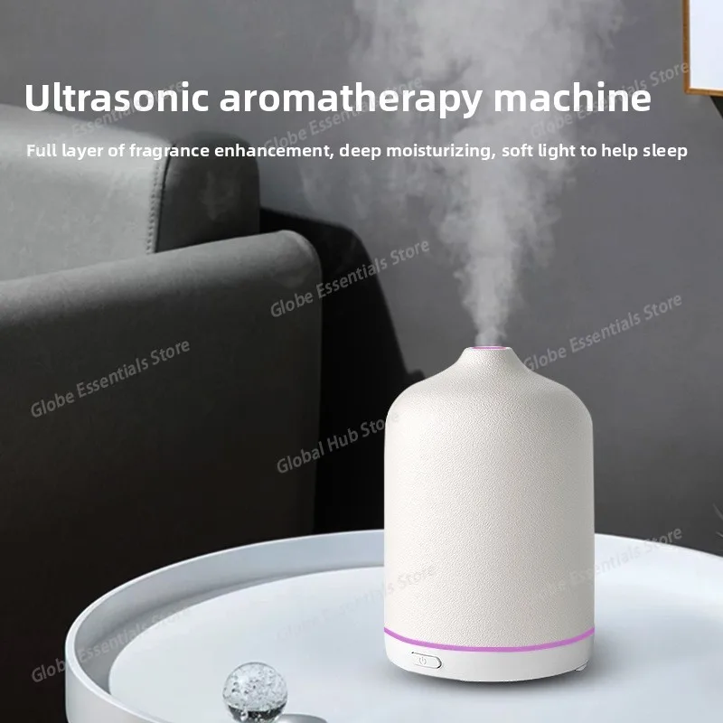 Home Small Desktop Aroma Diffuser Ultrasonic Ceramic Night Light Tabletop Intelligent Humidification and Diffuser