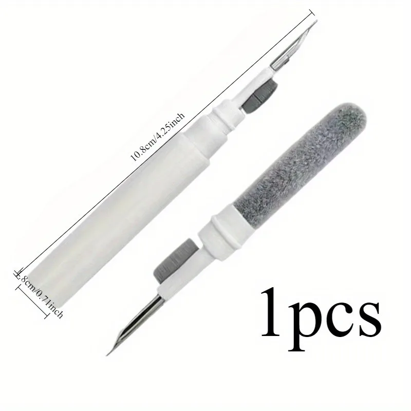 Portable Wireless Earbud and Keyboard Cleaning Pen with Brush Head - Multi-Surface Cleaner for Earbuds, Smartphones, Tablets, Keyboards - Compact and Portable, Maintain Ear Care and Device Hygiene Anytime, Anywhere