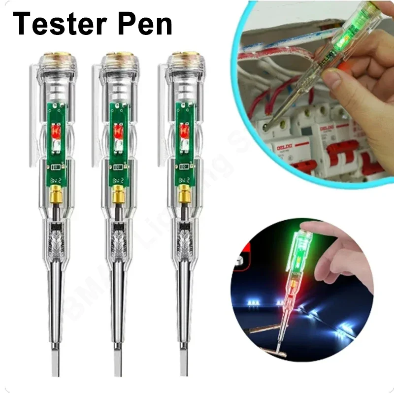 4PCS Intelligent Voltage Tester Pen With LDE Induction Power Detector Pen Electrical Screwdriver Indicator Circuit Tester