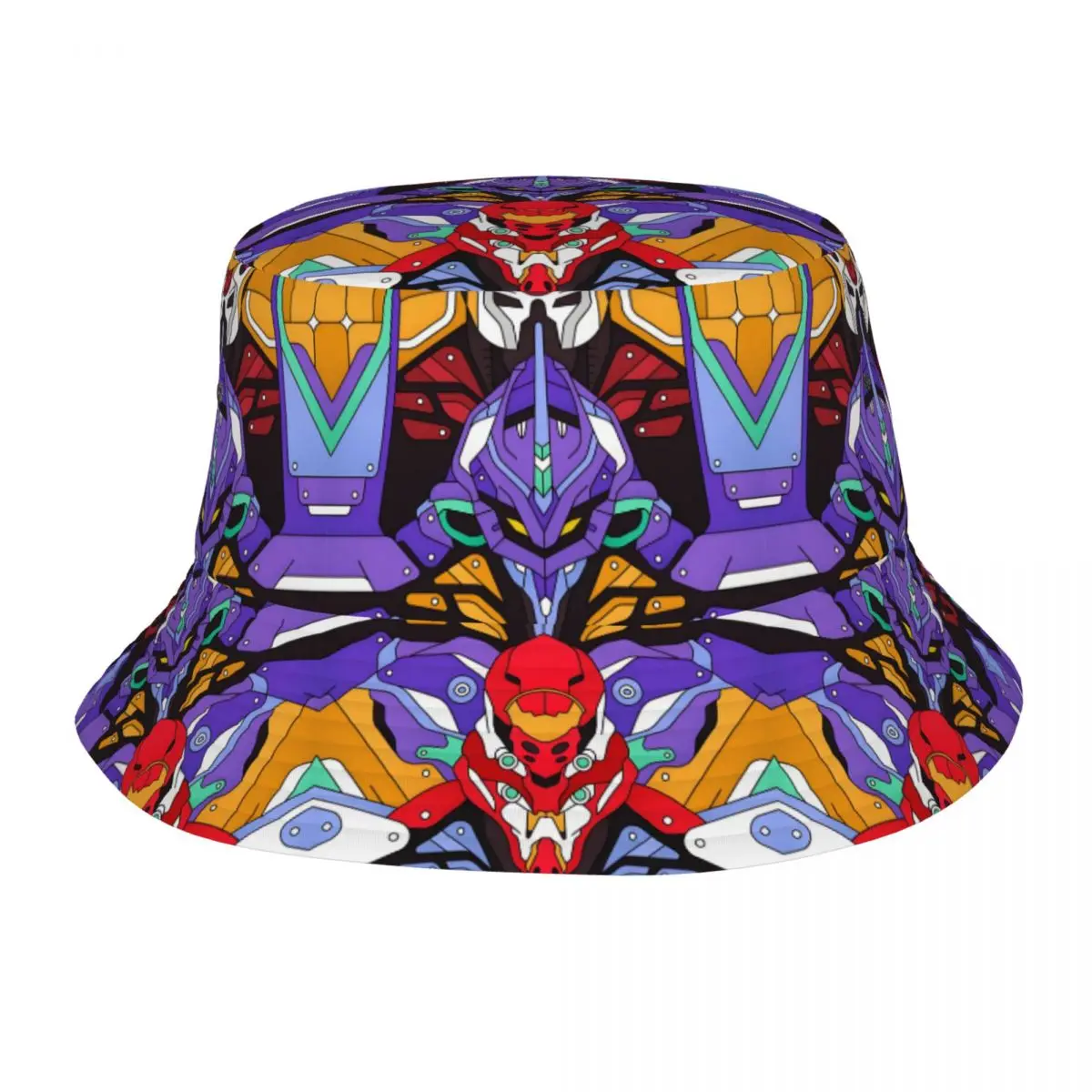

Custom Unisex Evangelion Manga Japan Bucket Hat Summer Beach Sun Classical Hats