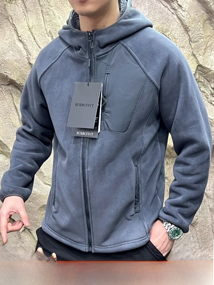 

Зимняя мужская куртка Thiened для улицы с функцией подогрева капюшона, подставка из орлонового материала, подходит для Long Sve, застежка-молния, Cas...