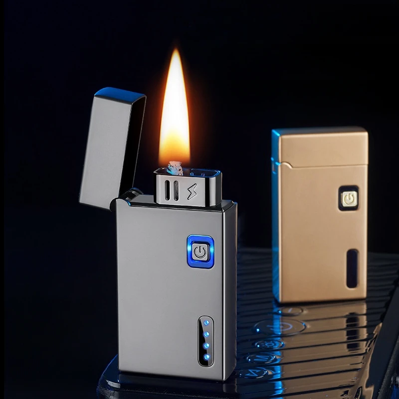 High End Voice Activated Induction Kerosene Lighter Creative Multi Functional High-Tech Double Arc Cigarette Accessories