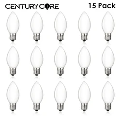 Frosting C7 Led Bulb E14 220V E12 110V 0.5W Warm White Candle Bulbs Chandelier Crystal Lamp String Light Christmas Decoration