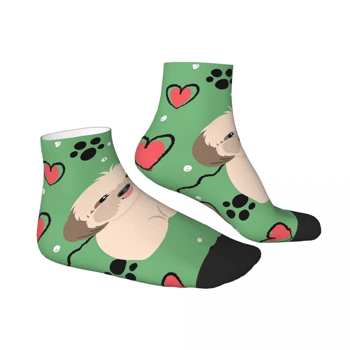 Love Brown Sable Lhasa Apso Shih Tzu Dog Socks Harajuku High Quality Stockings All Season Socks Accessories for Unisex