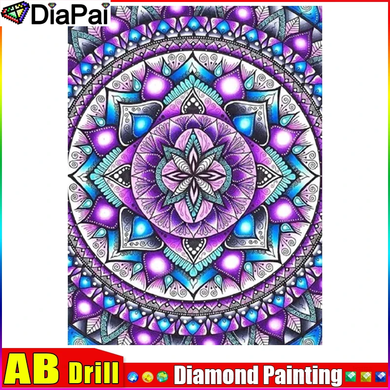 

DIAPAI AB 5D DIY Full Diamond Embroidery "Mandala " Diamond Painting Cross Stitch Rhinestone Home Decoration