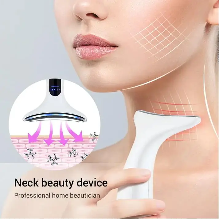 Neck Beauty Device with Gel Multi Color Massage Tightening Portable Ergonomic Face And Neck Beauty Massage Neck Beauty Massage