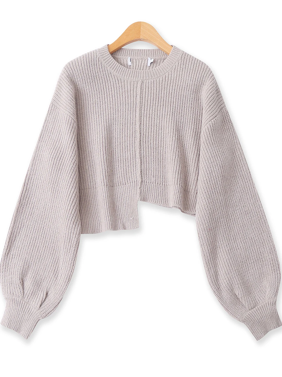 

Faionable Casual Knitted Sweater round Ne Long Sve ort Length Unusual Design Autumn New Sle Women's All-Match Slim...