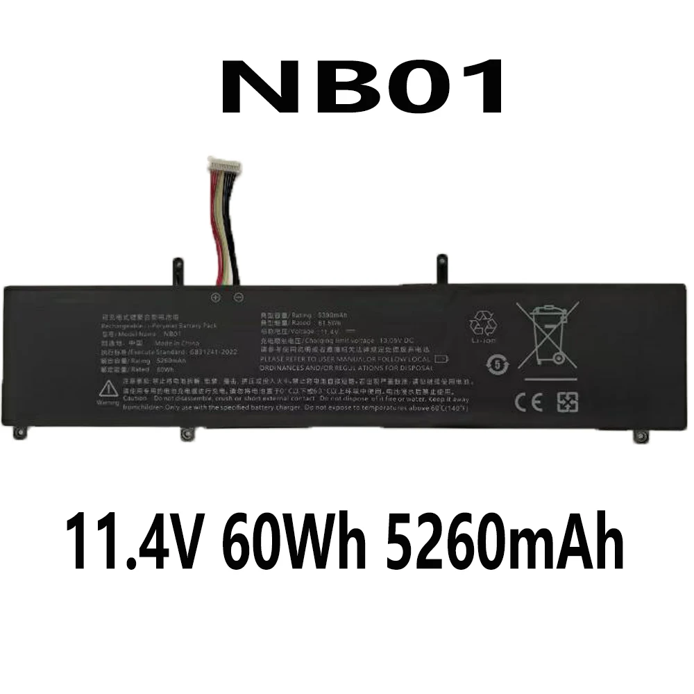 

NB01 11,4 В 60 Втч 5260 мАч Аккумулятор для ноутбука HUWI Модель JH56 Для Ting Shuo Z15S Z25S Для BESSE GLT NB01 20220606 Для Xiaoxuan Pro