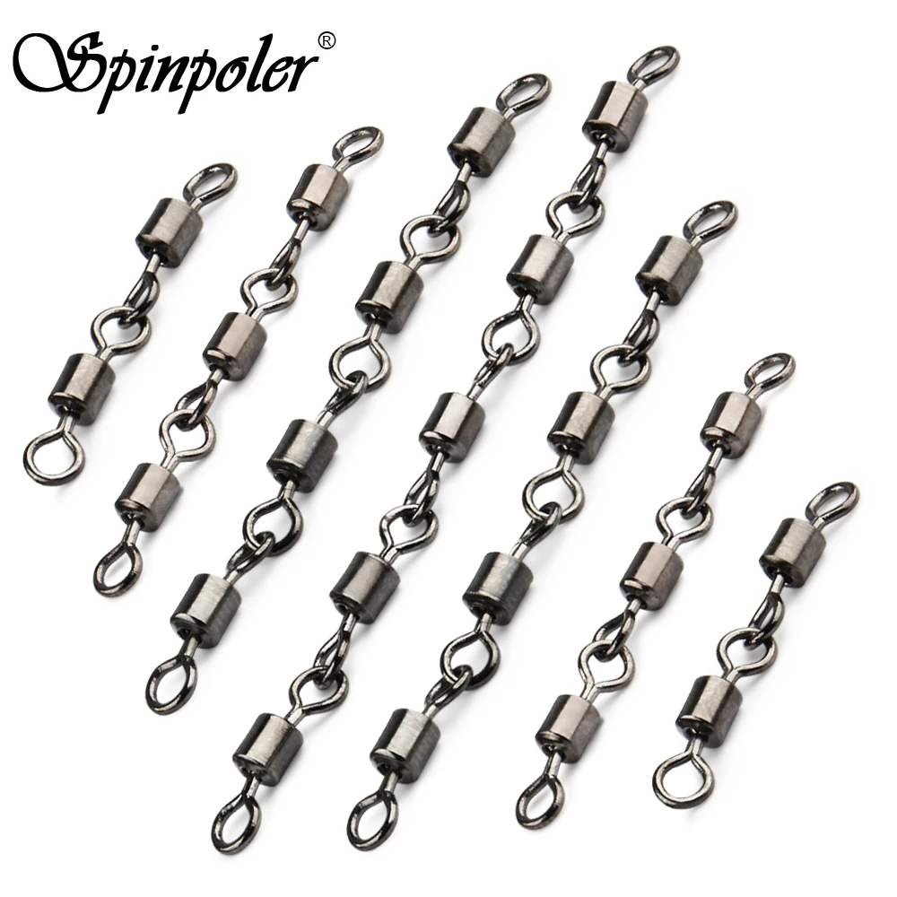 Spinpoler Five Four Three Joint Rolling Wirbel mit schönem Snap Angelzubehör Anschluss für Köder Angelhaken Angelgerät