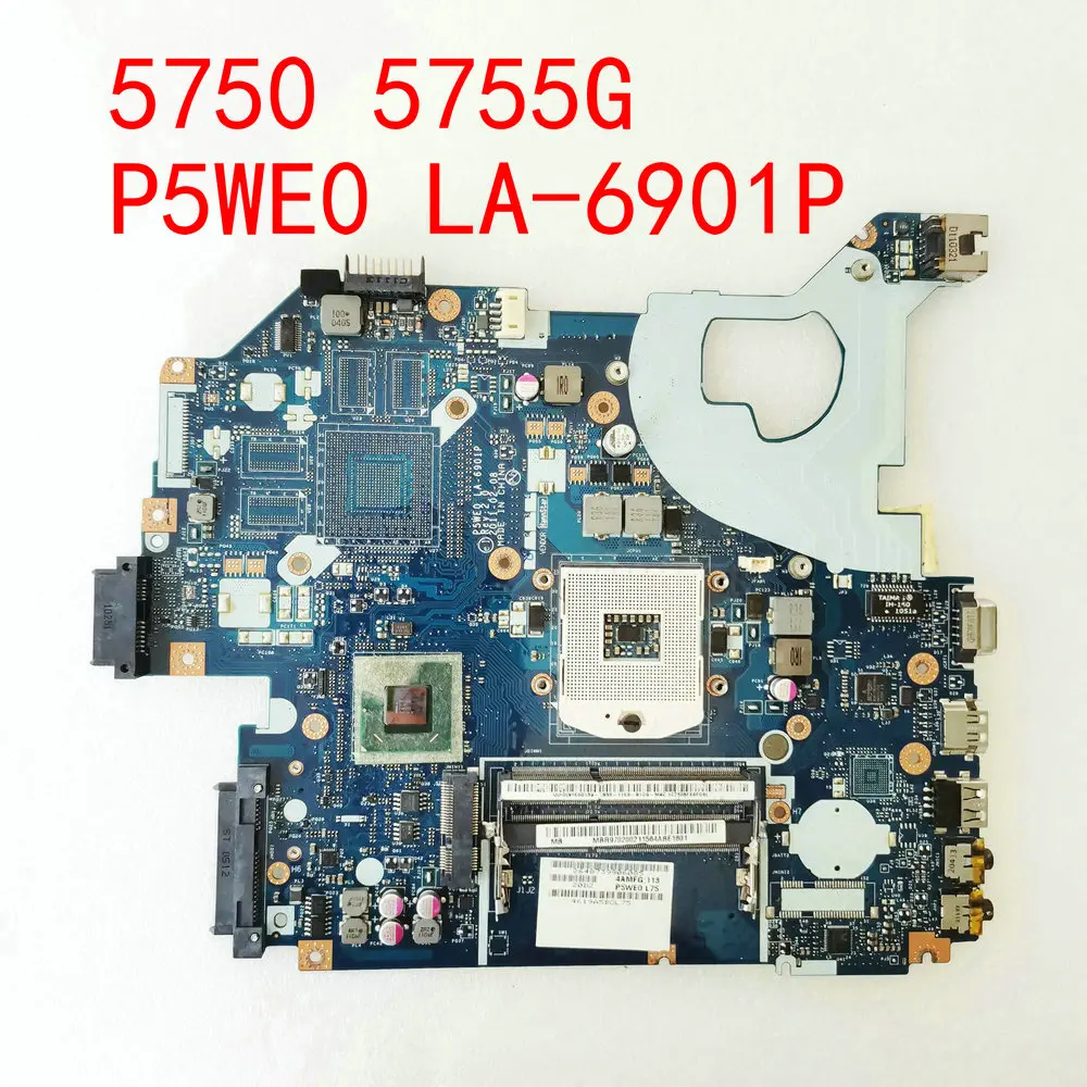 For ACER 5750 5755 NV57 5755G 5750G Laptop Motherboard MBR9702003 HM65 P5WE0 LA-6901P