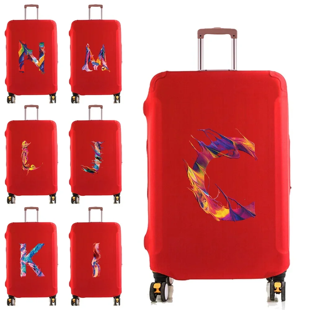 حقيبة سفر مرونة الغبار حالات الأمتعة الغطاء الواقي 18-28 بوصة الأحرف الأولى اسم الطلاء نمط حالة إكسسوارات السفر #1