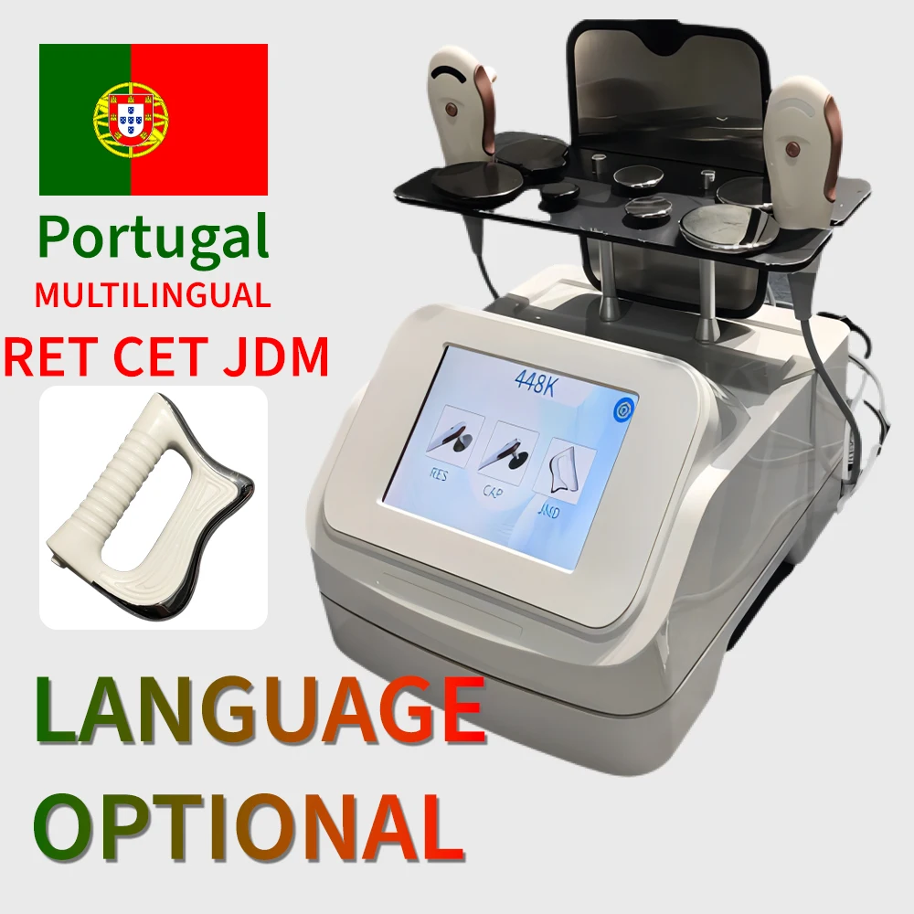 Professional Tecar Therapy Machine 448k with Fascia Knife RET CET JDM Pain Relief and Skin Tightening