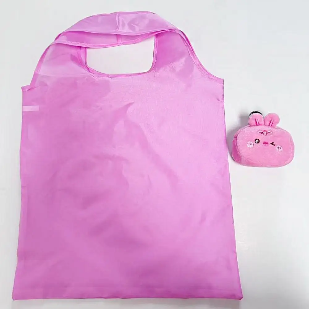 Tote Bag Kawaii Foldable Shopping Bag Plush Bread Doll Stuffed Animal Eco-Friendly Bag Reusable Waterproof Cartoon Handbag Women