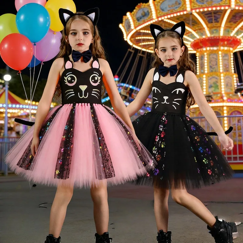 Cute Pink Black Cat…