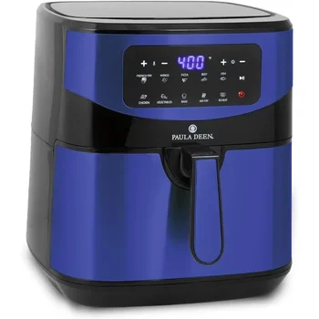 Image Paula Deen Stainless Steel 10 QT Digital Air Fryer 1700 Watts, LED Display,10 Preset Cooking Functions,Ceramic Non-Stick Coating