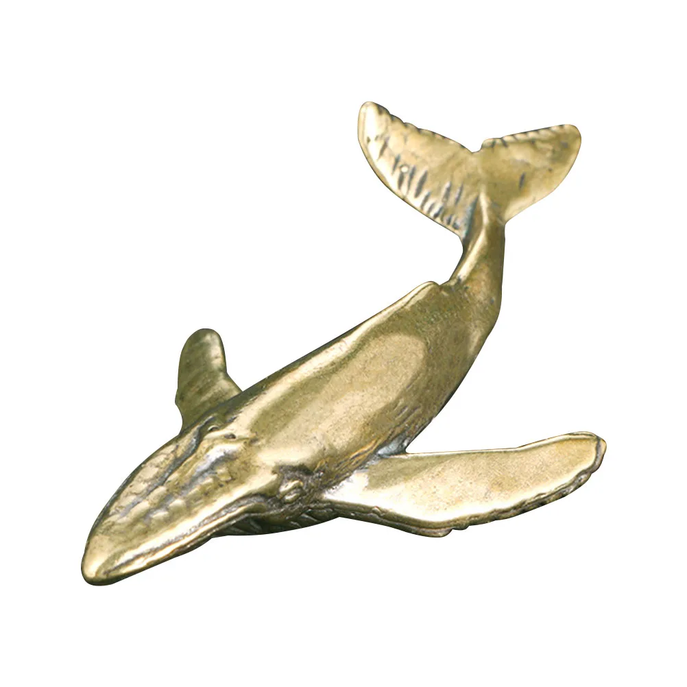 

Whale Ornament Vintage Home Decor Brass Decorative Sculpture Copper s Office Desktop Ornaments