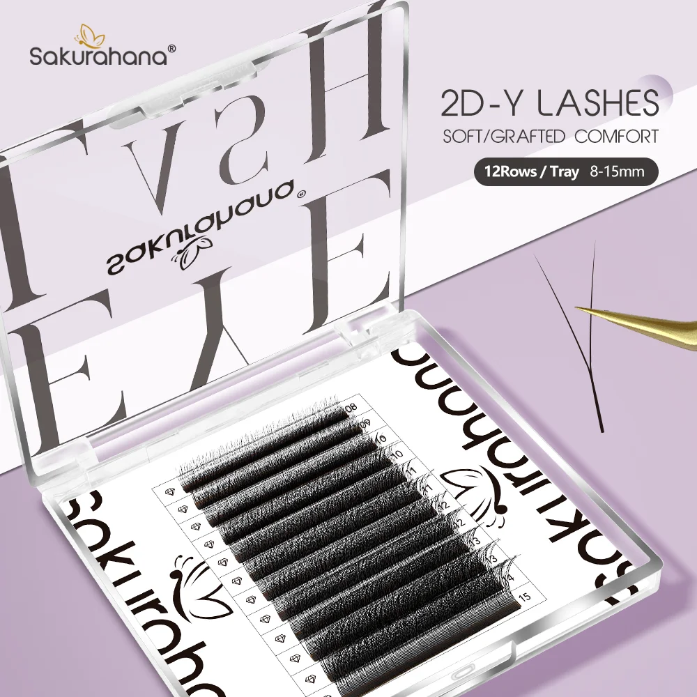 Eyelash Extension Yelix - SAKURAHANA 2D YY Kirpikler Çift Uçlu