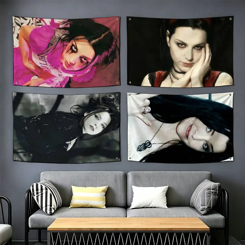 E-Evanescence F-Fallen A-Amy L-Lee   Flags Wall Hanging Tapestry Outdoor Garage Room Decorative flag Background Blanket