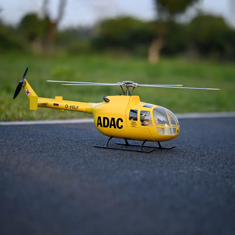 Flying Wing 470 BO-105 prawdziwy samolot sześciokanałowy pojedynczy śmigło symulacja zdalnie sterowany Model helikoptera H1 samobieganie