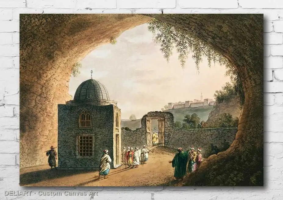 

Ottoman Vintage Travel Canvas Poster - Tomb of Jeremiah Custom Size Wall Art Home Room Decor