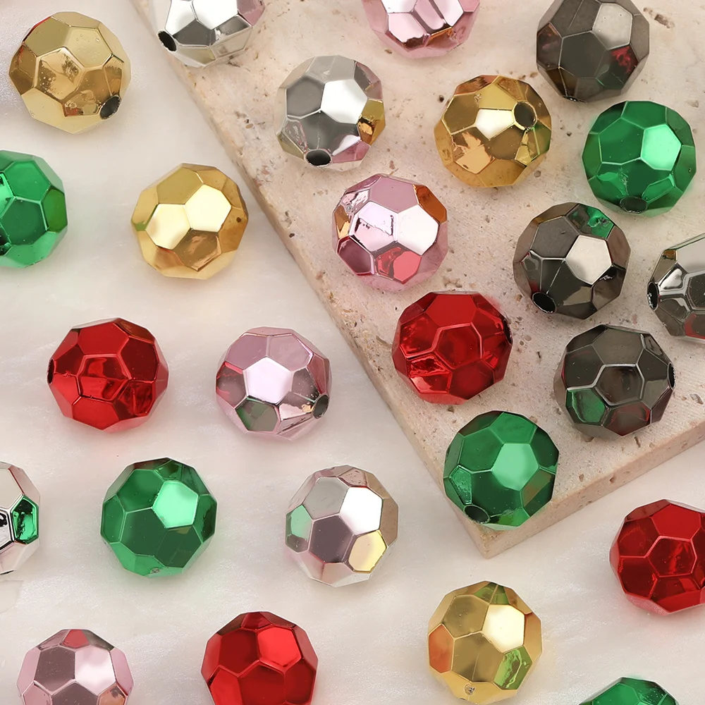 

Cordial Design 100Pcs 16*16MM Jewelry Findings & Components/DIY Beads Making/UV CCB Effect/Faceted Shape/Hand Made/Acrylic Bead