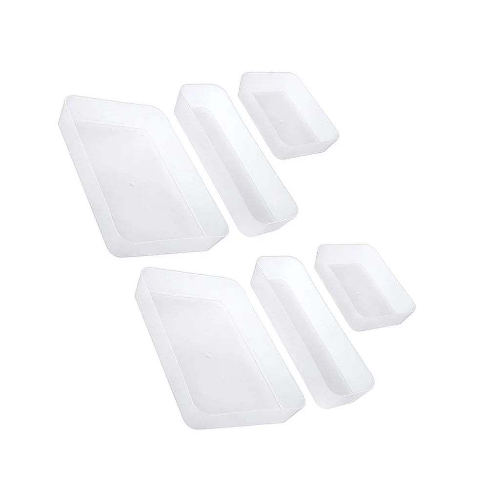 

6 Pcs Storage Boxes Lightweight PP Material Desk ganizer Drawer Tidy Container Multipurpose Storage Boxes Stationery Holder