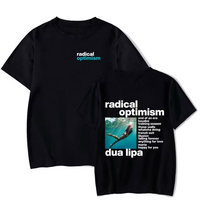 2025 Summer New Y2K Top T-shirtDua Lipa Merch Radical Optimism Tour T Shirt Short Sleeve Crewneck Tshirt Men/women Trendy Top