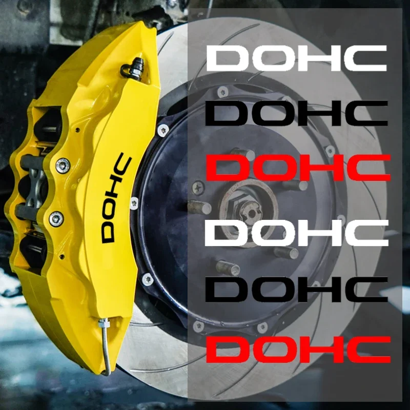 6pcs Car Stickers Caliper Cover Refitted Decoration for Honda DOHC Logo City Civic HRV Vezel Elysion Accord BRV Amaze Crosstour