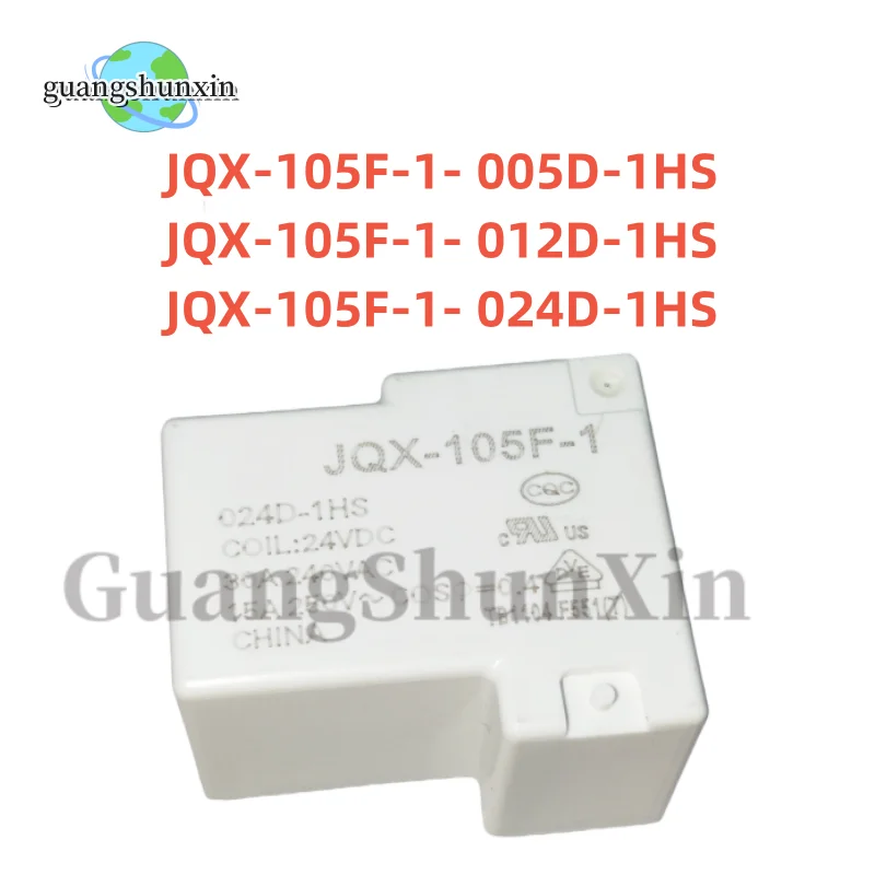 5PCS Hongfa relay JQX-105F-1- 005D-1HS JQX-105F-1- 012D-1HS JQX-105F-1- 024D-1HS 1 set, normally open, 4 pins