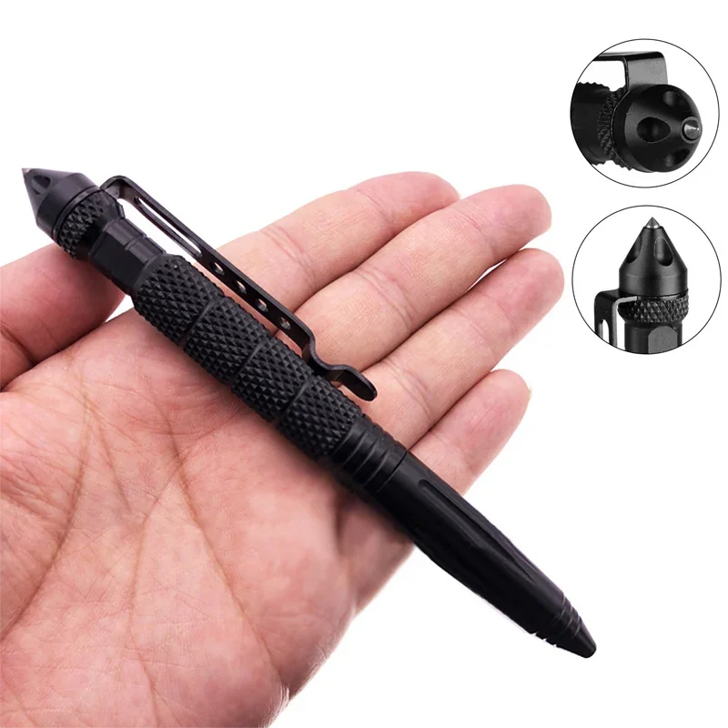 Multifunction Outdoor EDC  Tactical Pen Self Defense Aluminum Alloy Emergency Glass Breaker Pen Security Survival Tool