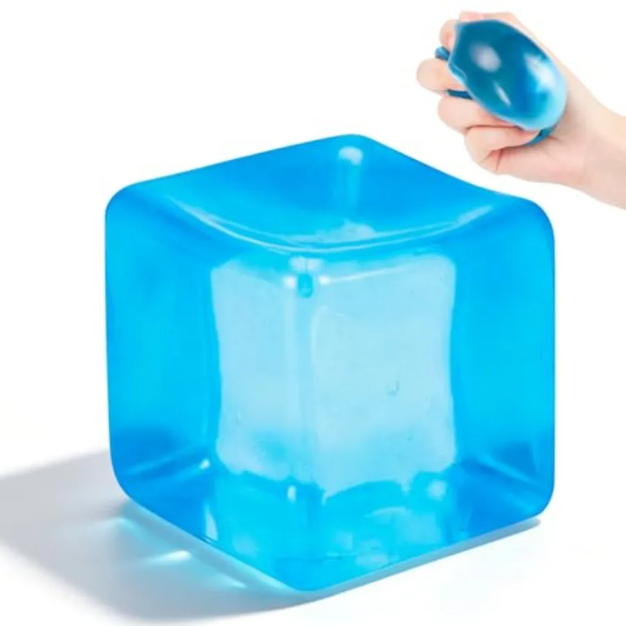 

Ice Cube Sugar Squishy Stress Ball, Malt Sugar Squishy Fidget Toys for Adults, Slow Rebound Sugar Ball Squishy Fidget Toys, Slo