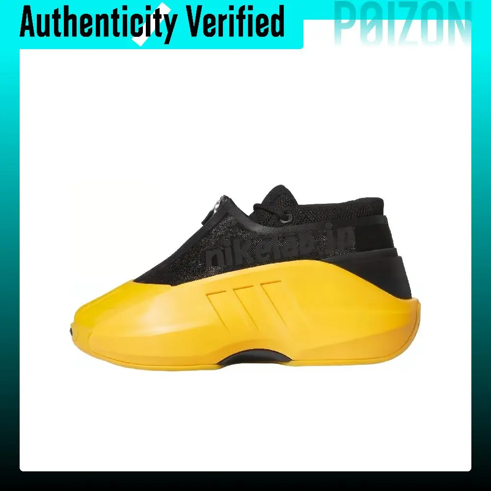Adidas Originals Crazy IIInfinity Vintage Basketball Shoes Unisex Mid Top Black/Yellow IG6157