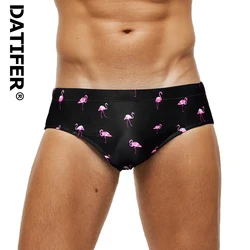 2026 New Datifer Mens Bañador Hombre Multicolor Swim Briefs Removerable Pad Shorts Soft String Beach Swimsuit
