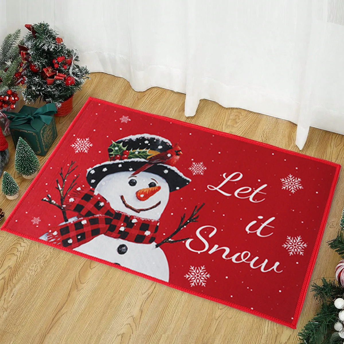 

Merry Christmas Doormat Rugs Xmas Decoration for Home 2024 Cartoon Snowman Christmas Tree Door Mat Carpet for Indoor Outdoor