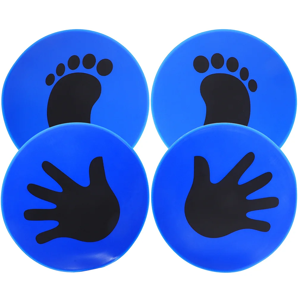 

2Pairs Football Training Sign Discs Bright Colored Soccer Floor Pad for Coordination Balance Drills Outdoor Sports Practice Gear