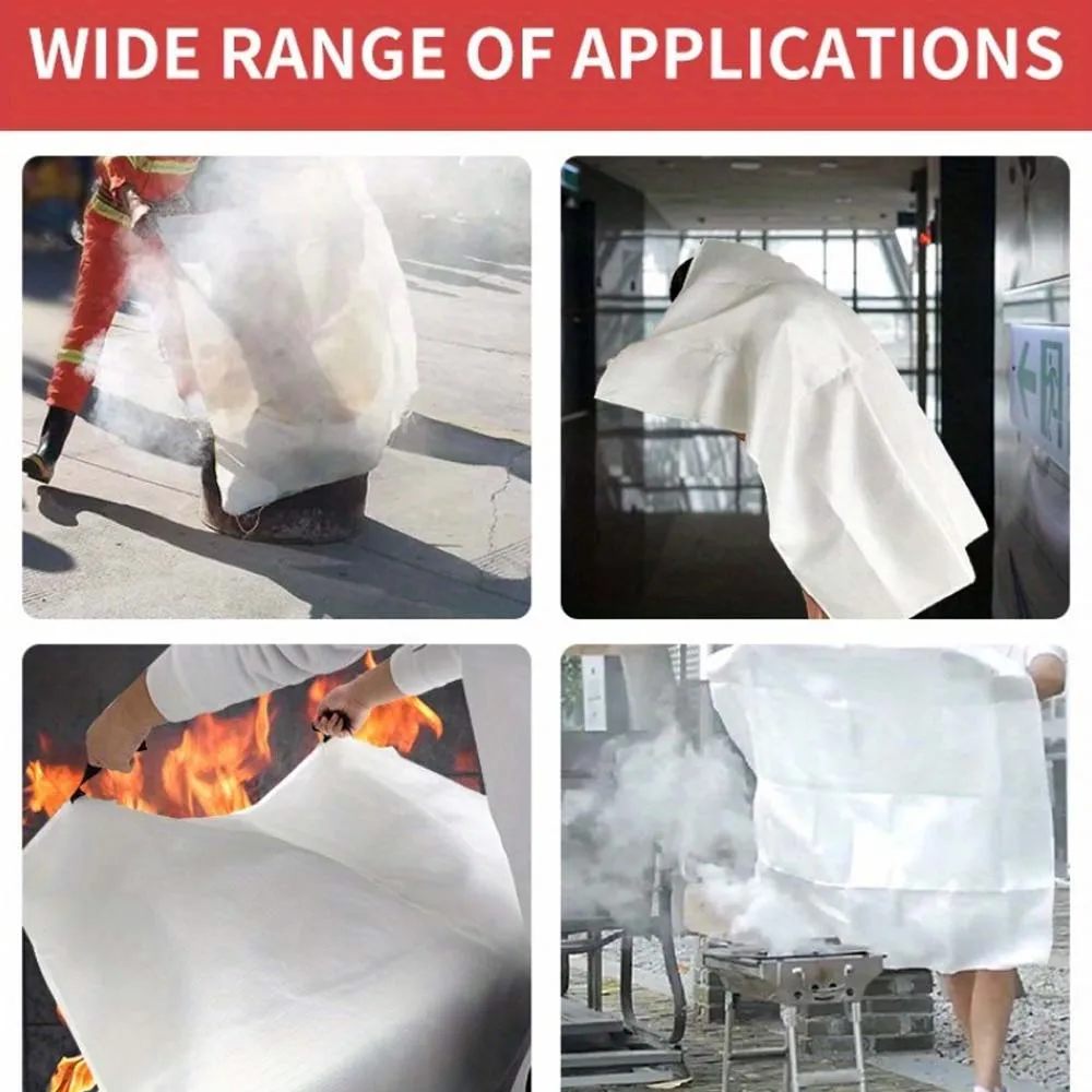 1 pièce-Manta anti-feu d'urgence, couverture anti-feu, couverture ignifuge, couverture ignifuge, 40x40 pouces pour la maison, l'école de cuisine