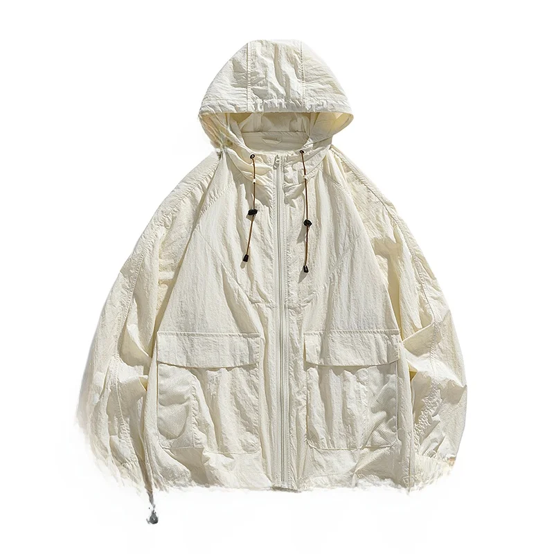 

Bananax Ice Silk UV Protection Clothing ex Summer Fiing Outerwear Breathable Long Sve Hooded Nylon Jaet UPF50