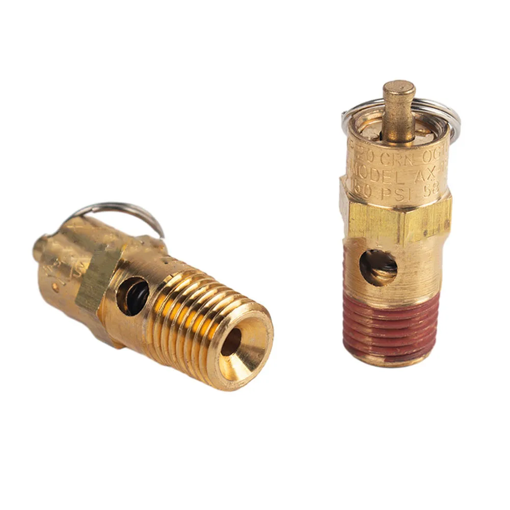 Set of 2 Safety Relief Valves 1/4 NPT 150 PSI for Pneumatic Air Compressors with Explosion Proof Function and Long Life