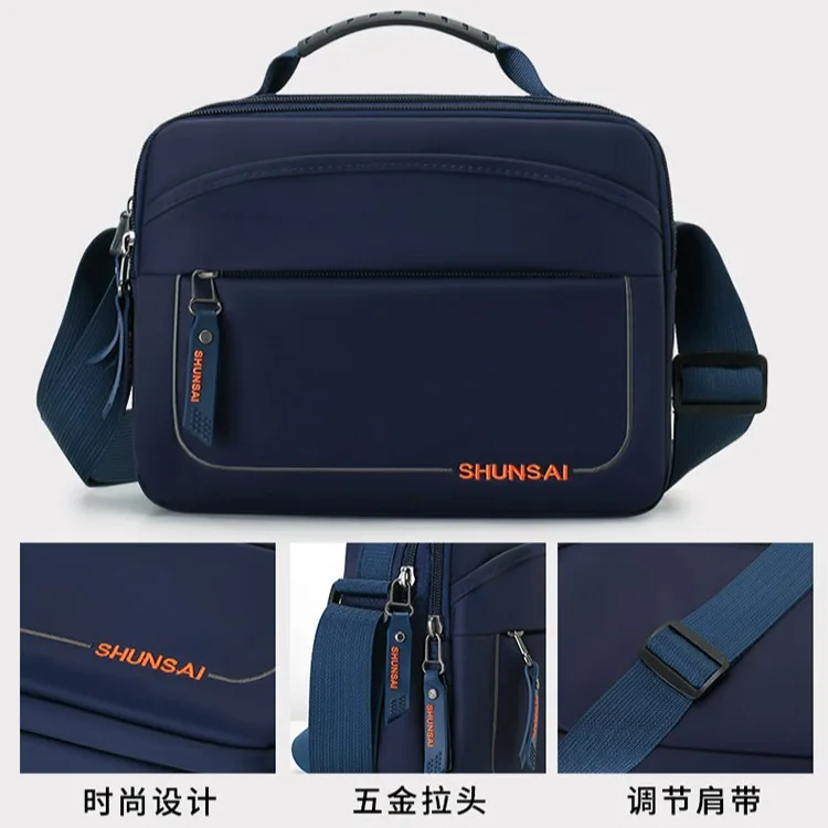 Outdoor Sports Business Leisure Travel Large Capacity Hand-Held Single Shoulder Crossbody Bag for Men