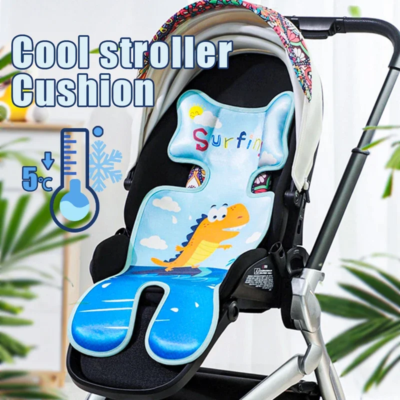 Summer Stroller Cooling Pad 3D Air Mesh Breathable Mat Baby Trolley Seat Cushion Soft Mattress Stroller Pad Accessories 33X70CM