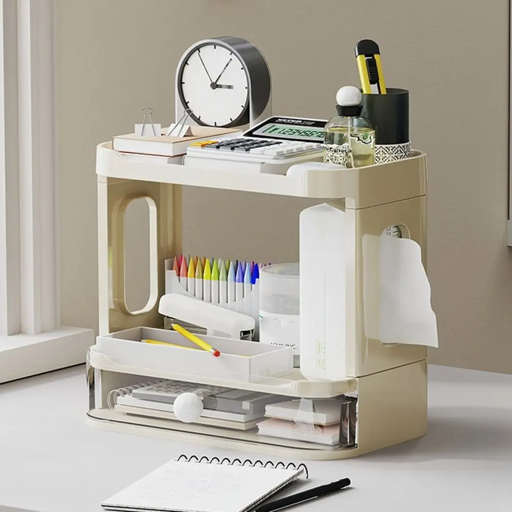 

Практичная пластиковая двухслойная полка для хранения чашек, экономия места с выдвижным ящиком, дренажная полка для чашек, складная настольная косметическая полка, бар